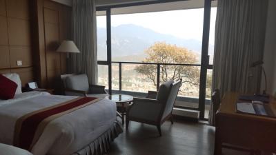 アンナプルナ連峰とマナスルが望めるホテル