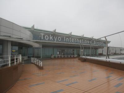 雨の羽田空港 第3旅客ターミナル 展望デッキ