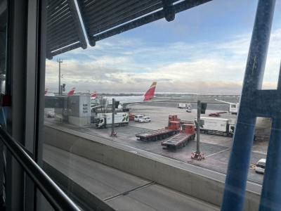 荷物のターンテーブルにはシャトルで