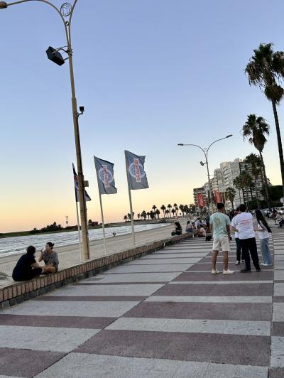 高級住宅地域ポシートスにあるビーチ・Playa de los Pocitos