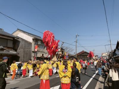 左義長祭りに出くわした