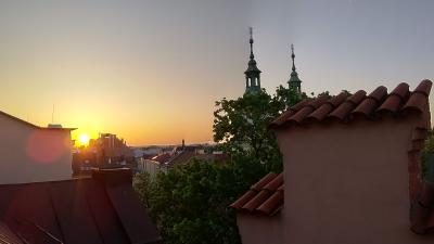 ロフトからの夕日