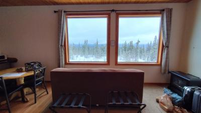 北側の窓が大きくて、オーロラが見える！