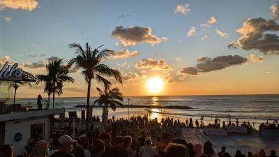 買い物とサンセットポイント