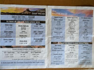 地図裏面。施設案内や注意事項等