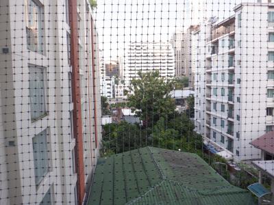 部屋からの眺望　雨季だが雨に出会ったのは、一度だけ