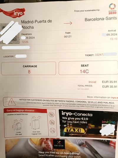 特急列車用駅 - 駅名: Madrid Puerta de Atocha