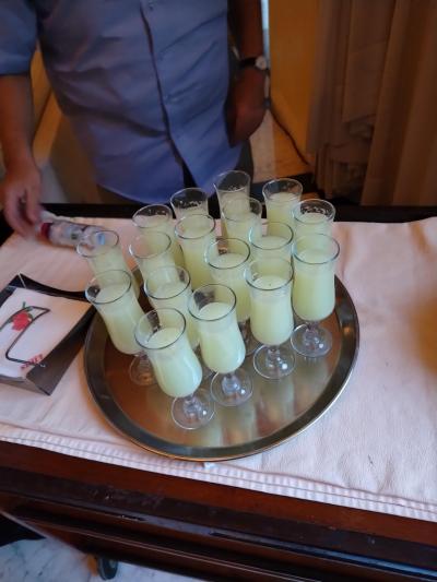 ウエルカムドリンクのレモンジュースがおいしい