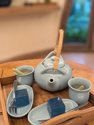 スパにて。マッサージのあと。