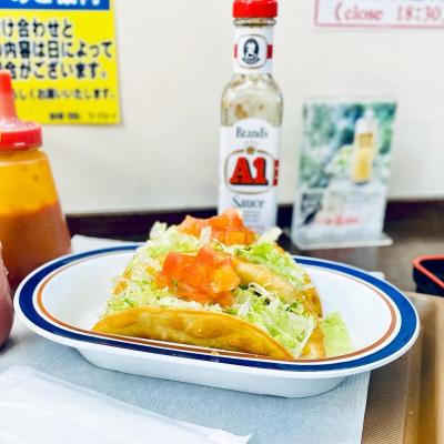 「道の駅 許田」フードコートでタコスとステーキ ♪