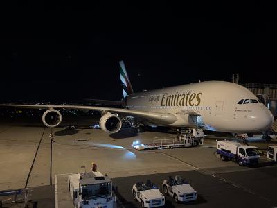 Ａ３８０に乗ることができるのこと自体、旅の楽しみです。サービスは外国系の中では上位。
