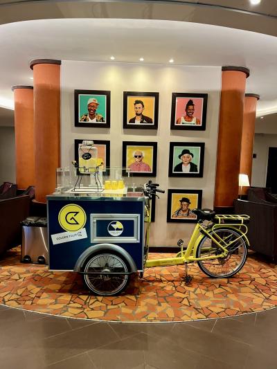 オシャレなロビーにウェルカムドリンク