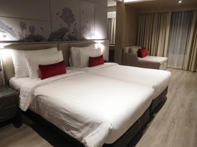 大きなベッドが2台。ソファベッドもあります。