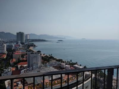 ニャチャンのビーチが見えます