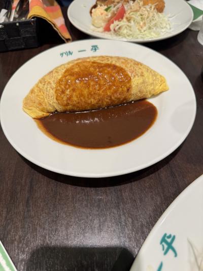 オムライスの卵が薄さがすばらしい