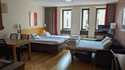 エキストラベッドを広げるとこんな感じです