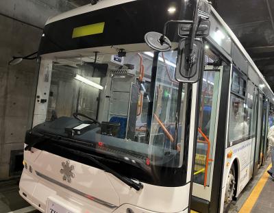 今年から電気バスに変わりました。