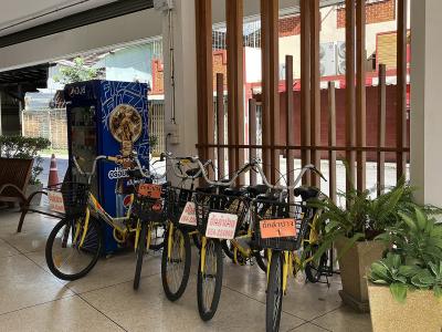 自転車も借りられるようです