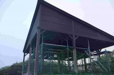 夕陽を見るのもおが丸を見送るのもここ。