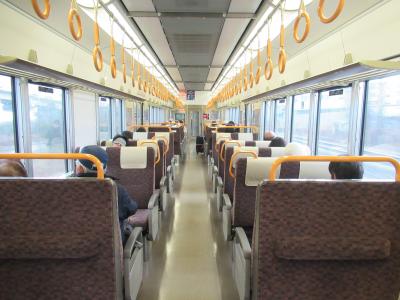 2両編成の電車に乗りました