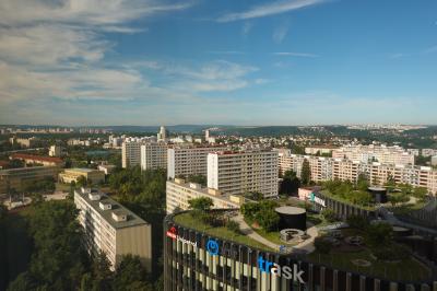 プラハの街並みが見えます。反対側なら旧市街が見える。