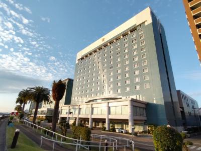 目の前の大淀川の眺めが良い