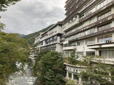 廃墟っぽい見た目の大型のお宿