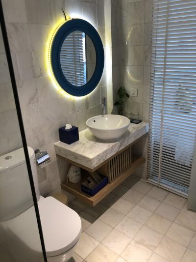 母と2人なので､､､､､ガラス越しのバスルームはねぇ～