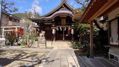 坂の途中のこじんまりした神社　一宮神社
