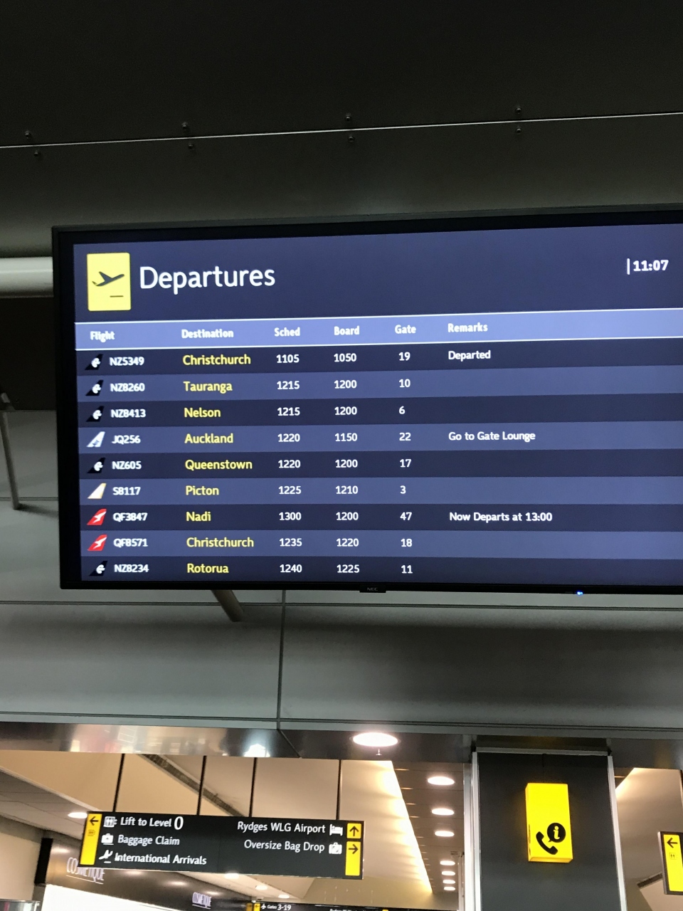ウェリントン国際空港 (WLG) Wellington International Airport (WLG)