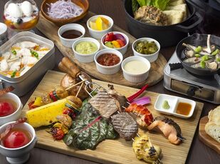 夕焼けの絶景の中、快適な空間でBBQ気分を満喫 写真