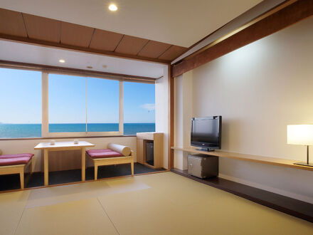 たてやま温泉 夕日海岸 昇鶴 写真