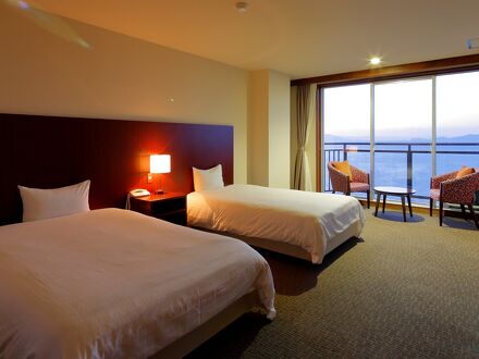 湯の児　海と夕やけ 写真