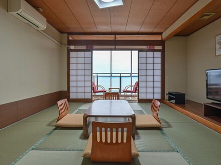 湯の児　海と夕やけ 写真