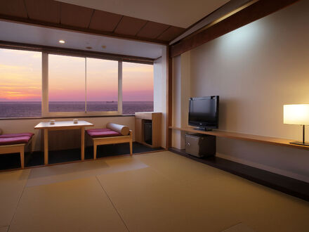 たてやま温泉 夕日海岸 昇鶴 写真
