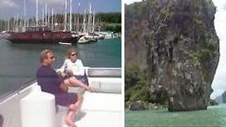 パンガー湾をアマンクルーズ