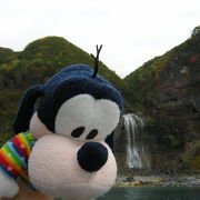 カムワッカの滝は温泉なの。