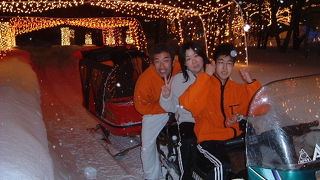 安比スキ−場の夜のアトラクション