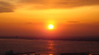 夕日が綺麗な展望台　飯岡町の刑部岬