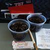 AMERICAN AIRLINES　ダラス（DFW）→カンクン　AA２０６３便　/　カンクン→ダラス　AA２２１２便　機種と機内食（エコノミー・クラス）