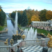 夏の宮殿（ペテルホフ）の噴水
