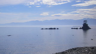 車窓からの雨晴なの！