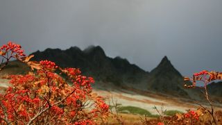 6時間歩いた末の見事な山岳紅葉