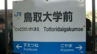 鳥取大学前駅のつぎは「すえつね」です。