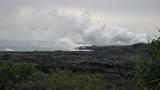 ハワイ島のキラウエア火山は今活発な火山活動をしています！(２００８年3月)