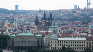 バルコニーからプラハの眺め