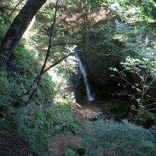 滝つぼに入ると、もの凄い水圧です　(>_<)