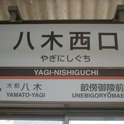 「八木西口」という名前ですが、立派なひとつの駅です