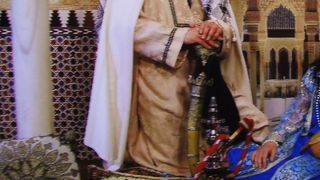 アラブ風衣装で写真撮影