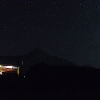 四季の宿　尾之間の夜。天の川が見えます。